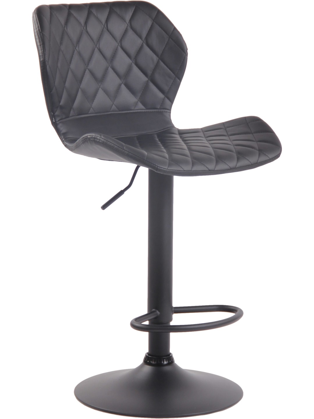 Tabouret de bar Cork similicuir noir, noir
