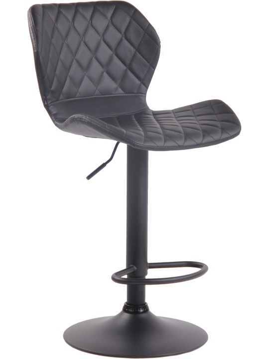 Tabouret de bar Cork similicuir noir, noir