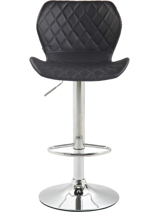 Lot de 2 tabourets de bar Cork similicuir chrome, noir Lot de 2 tabourets de bar Cork similicuir chrome, noir