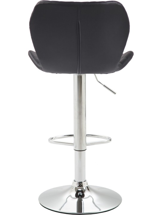 Lot de 2 tabourets de bar Cork similicuir chrome, noir Lot de 2 tabourets de bar Cork similicuir chrome, noir