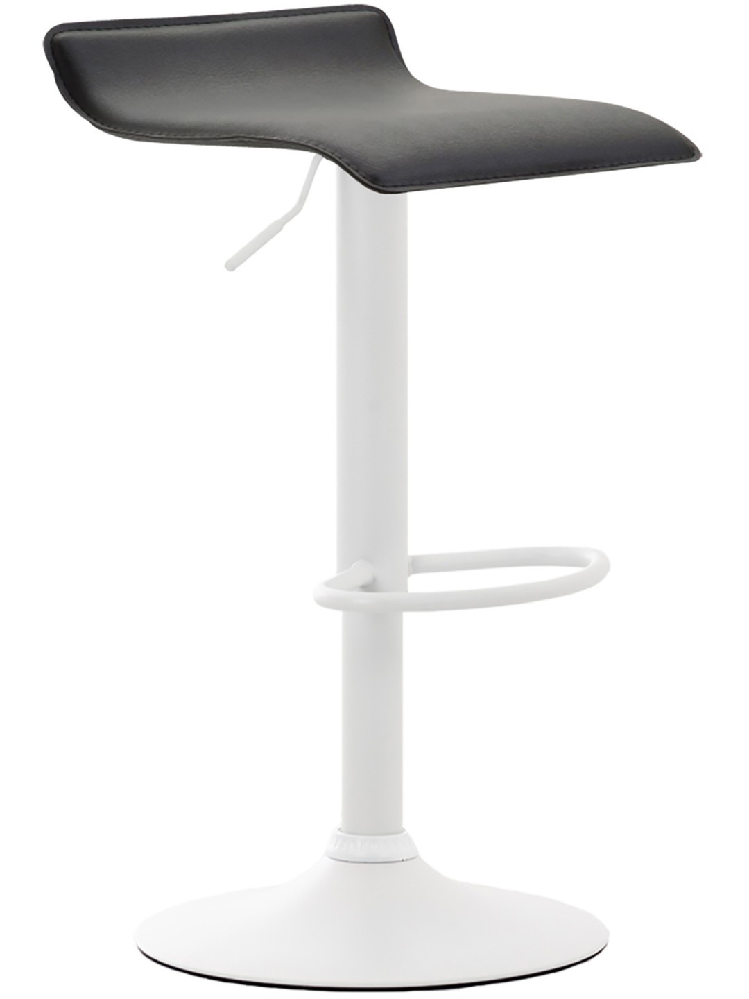 Tabouret de bar Dyn V2 en cuir artificiel, noir