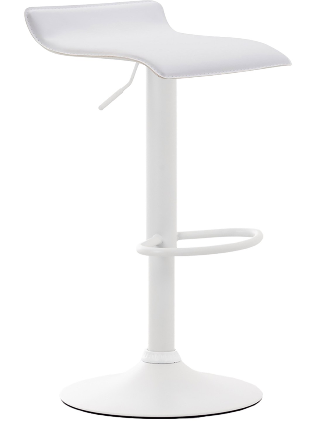 Tabouret de bar Dyn V2 en cuir artificiel, blanc