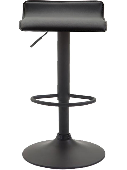 Tabouret de bar Dyn V2 en cuir artificiel, noir