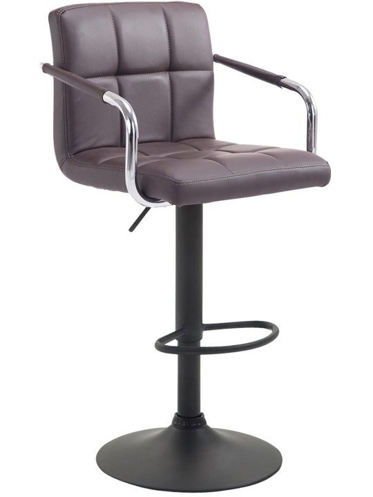 Tabouret de bar Lucy V2 noir, brun