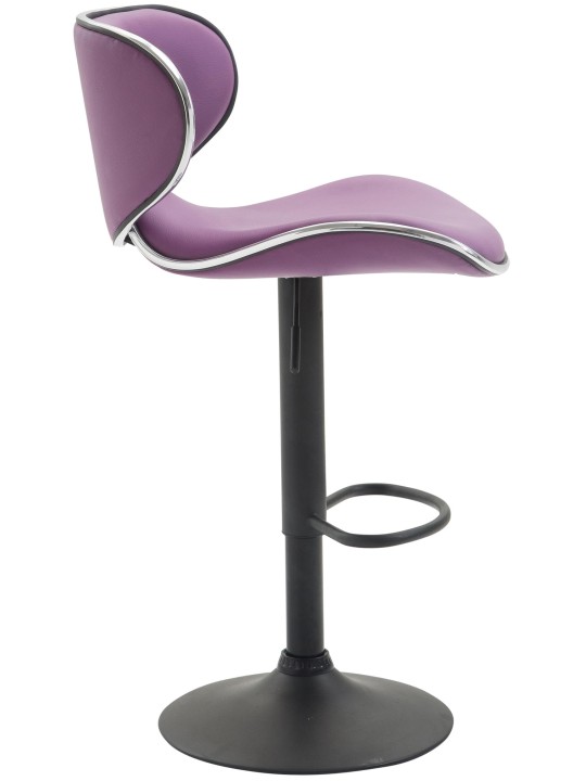 Lot de 2 tabourets de bar Las Vegas V2 similicuir noir, violet Lot de 2 tabourets de bar Las Vegas V2 similicuir noir, violet
