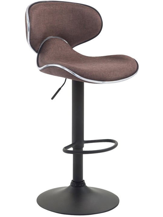 Set de 2 tabourets de bar Las Vegas V2 tissu noir, marron Set de 2 tabourets de bar Las Vegas V2 tissu noir, marron