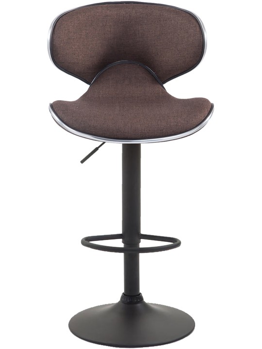 Set de 2 tabourets de bar Las Vegas V2 tissu noir, marron Set de 2 tabourets de bar Las Vegas V2 tissu noir, marron