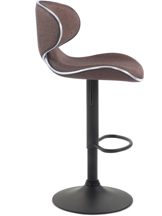 Set de 2 tabourets de bar Las Vegas V2 tissu noir, marron Set de 2 tabourets de bar Las Vegas V2 tissu noir, marron