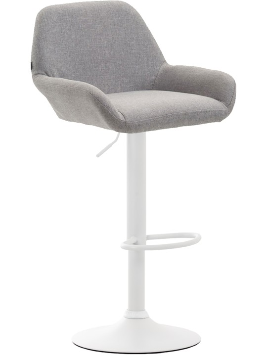 Lot de 2 tabourets de bar Braga tissu, gris Lot de 2 tabourets de bar Braga tissu, gris