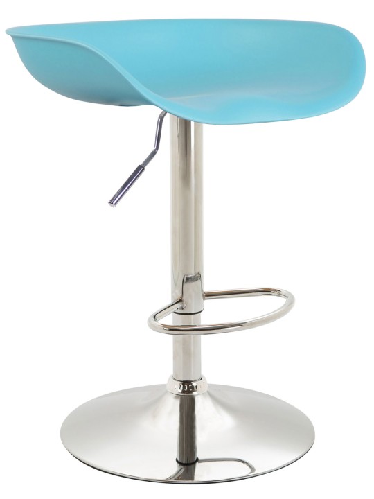 Tabouret de bar Anaheim plastique chrome, bleu Tabouret de bar Anaheim plastique chrome, bleu