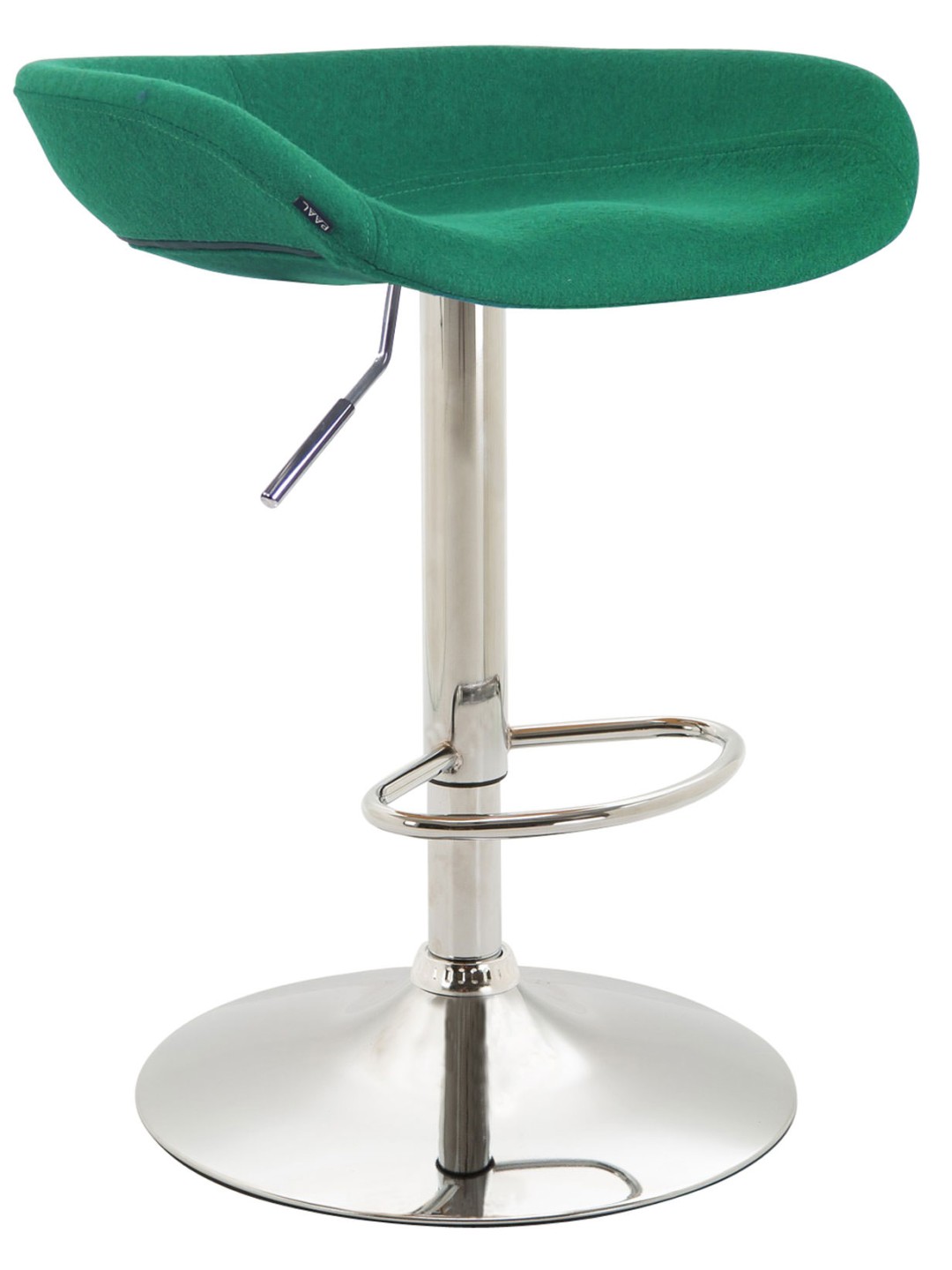 Tabouret de bar Anaheim feutre chrome, vert