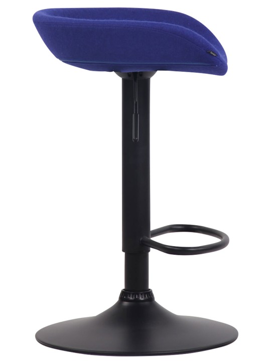 Tabouret de bar Anaheim feutre noir, bleu Tabouret de bar Anaheim feutre noir, bleu