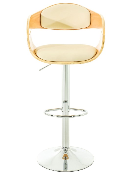Lot de 2 tabourets de bar Kingston C simili cuir, nature/crème Lot de 2 tabourets de bar Kingston C simili cuir, nature/crème