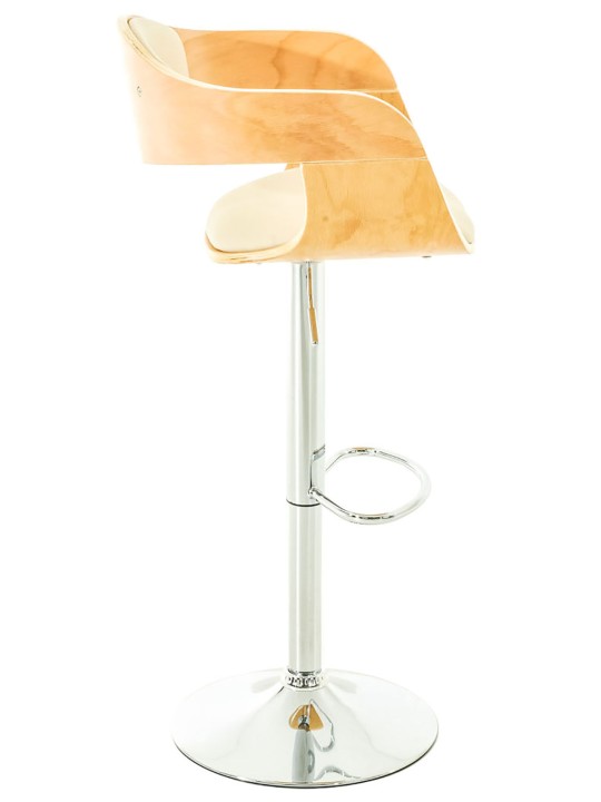 Lot de 2 tabourets de bar Kingston C simili cuir, nature/crème Lot de 2 tabourets de bar Kingston C simili cuir, nature/crème