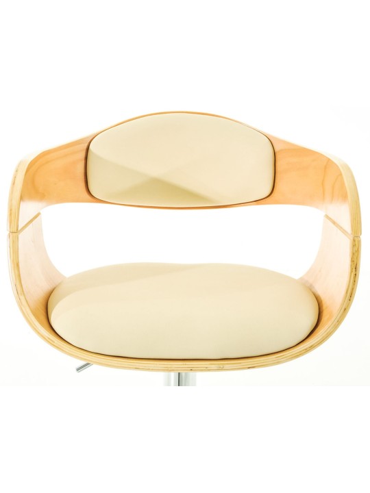 Lot de 2 tabourets de bar Kingston C simili cuir, nature/crème Lot de 2 tabourets de bar Kingston C simili cuir, nature/crème