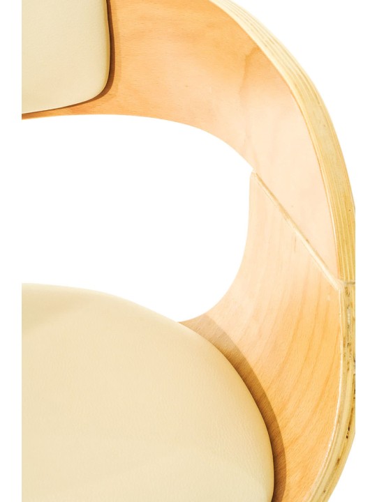 Lot de 2 tabourets de bar Kingston C simili cuir, nature/crème Lot de 2 tabourets de bar Kingston C simili cuir, nature/crème