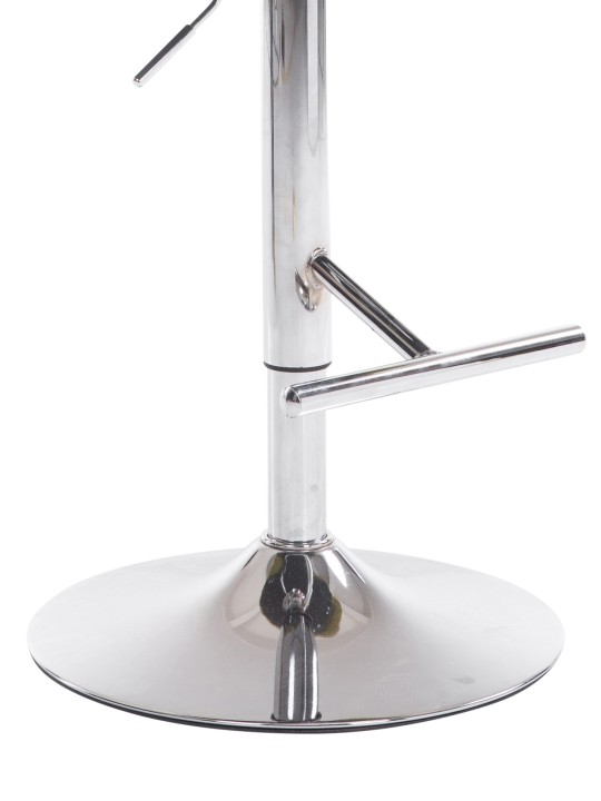 Tabouret de bar London V2 tissu chrome, gris