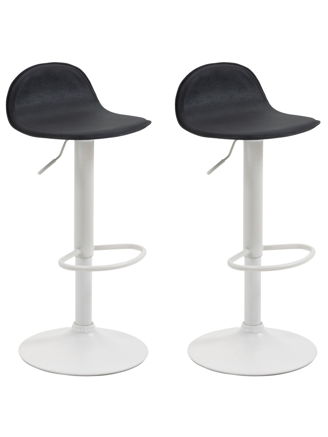 Lot de 2 tabourets de bar Lana V2, noir