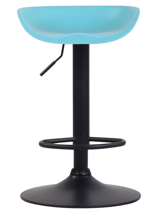 Lot de 4 tabourets de bar Anaheim plastique noir, bleu Lot de 4 tabourets de bar Anaheim plastique noir, bleu