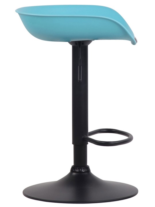 Lot de 4 tabourets de bar Anaheim plastique noir, bleu Lot de 4 tabourets de bar Anaheim plastique noir, bleu