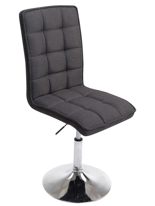Lot de 2 chaises de salle à manger Peking V2 tissu, gris foncé Lot de 2 chaises de salle à manger Peking V2 tissu, gris foncé