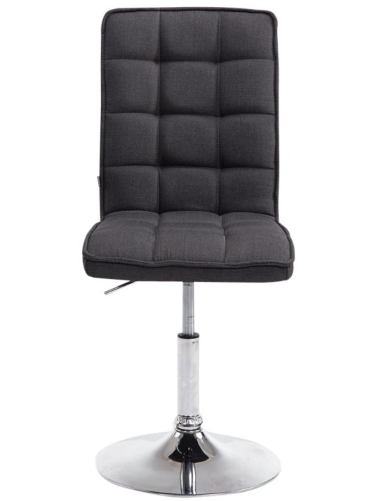 Lot de 2 chaises de salle à manger Peking V2 tissu, gris foncé Lot de 2 chaises de salle à manger Peking V2 tissu, gris foncé