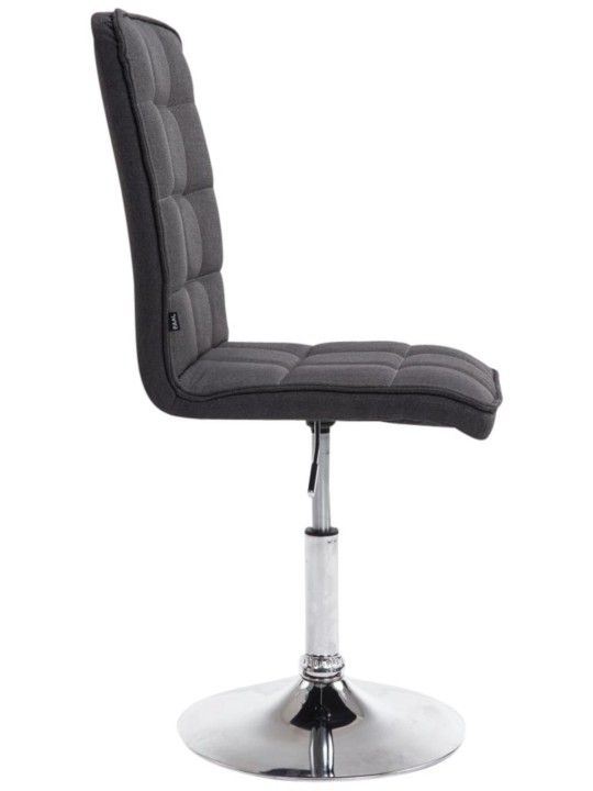 Lot de 2 chaises de salle à manger Peking V2 tissu, gris foncé Lot de 2 chaises de salle à manger Peking V2 tissu, gris foncé