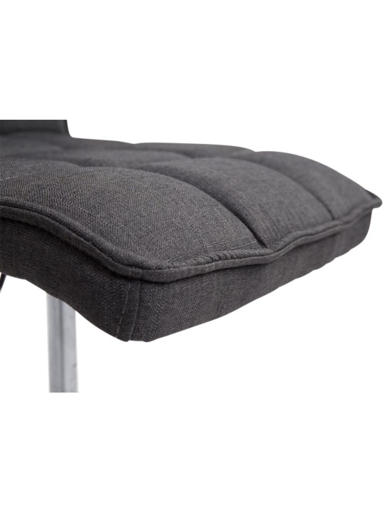 Lot de 2 chaises de salle à manger Peking V2 tissu, gris foncé Lot de 2 chaises de salle à manger Peking V2 tissu, gris foncé
