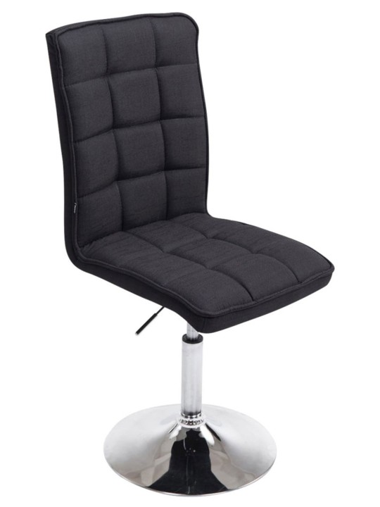 Lot de 2 chaises de salle à manger Pékin V2 tissu, noir Lot de 2 chaises de salle à manger Pékin V2 tissu, noir