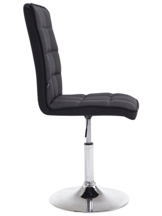 Lot de 2 chaises de salle à manger Pékin V2 tissu, noir Lot de 2 chaises de salle à manger Pékin V2 tissu, noir