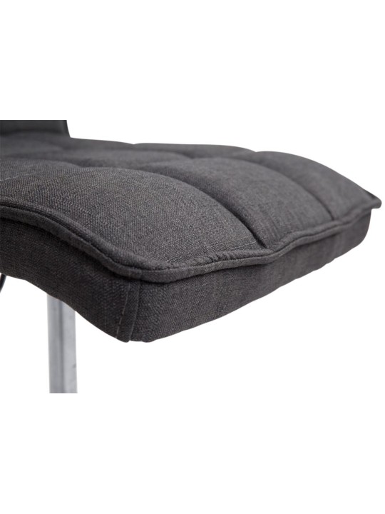 Lot de 2 chaises de salle à manger Pékin V2 tissu, noir Lot de 2 chaises de salle à manger Pékin V2 tissu, noir