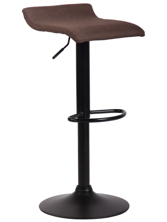 Tabouret de bar Dyn V2 tissu noir, marron Tabouret de bar Dyn V2 tissu noir, marron