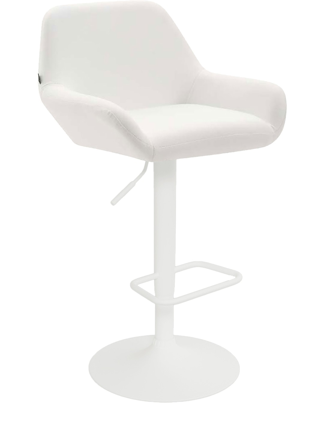 Tabouret de bar Detmold similicuir, blanc