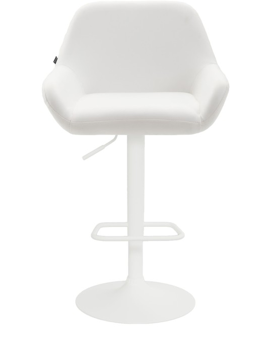 Tabouret de bar Detmold similicuir, blanc Tabouret de bar Detmold similicuir, blanc