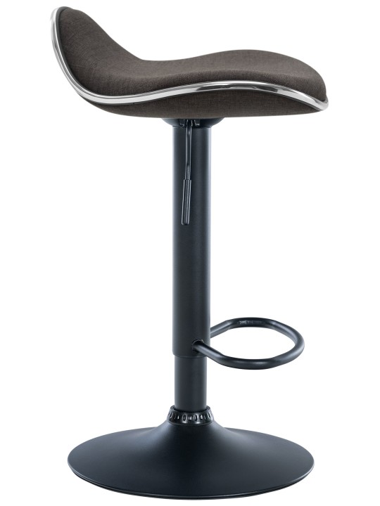 Tabouret de bar Shanghai tissu, gris foncé
