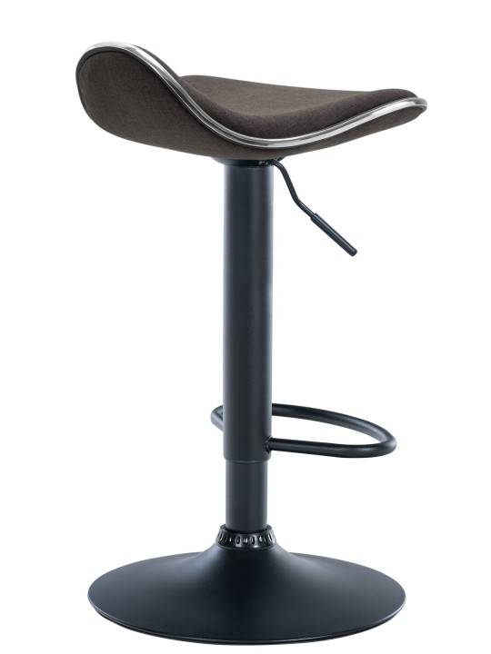 Tabouret de bar Shanghai tissu, gris foncé