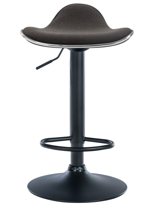 Tabouret de bar Shanghai tissu, gris foncé