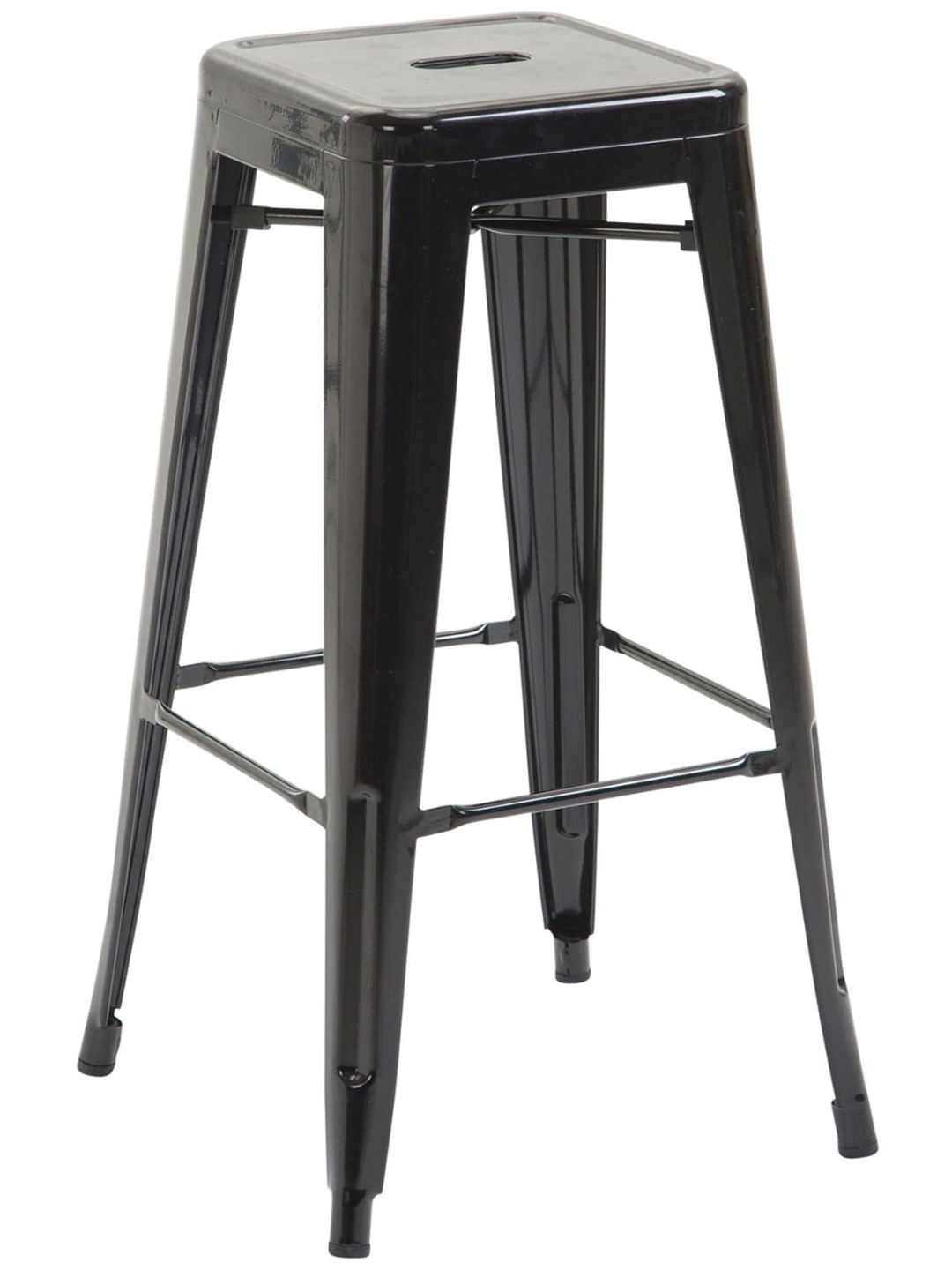 Lot de 2 tabourets de bar Joshua V2, noir