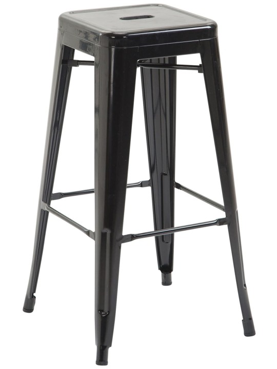 Lot de 2 tabourets de bar Joshua V2, noir