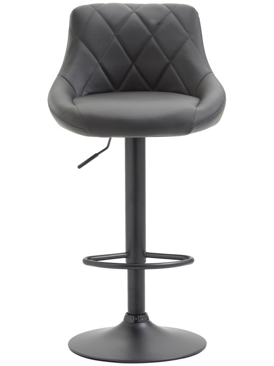 Tabouret de bar Lazio simili cuir, gris