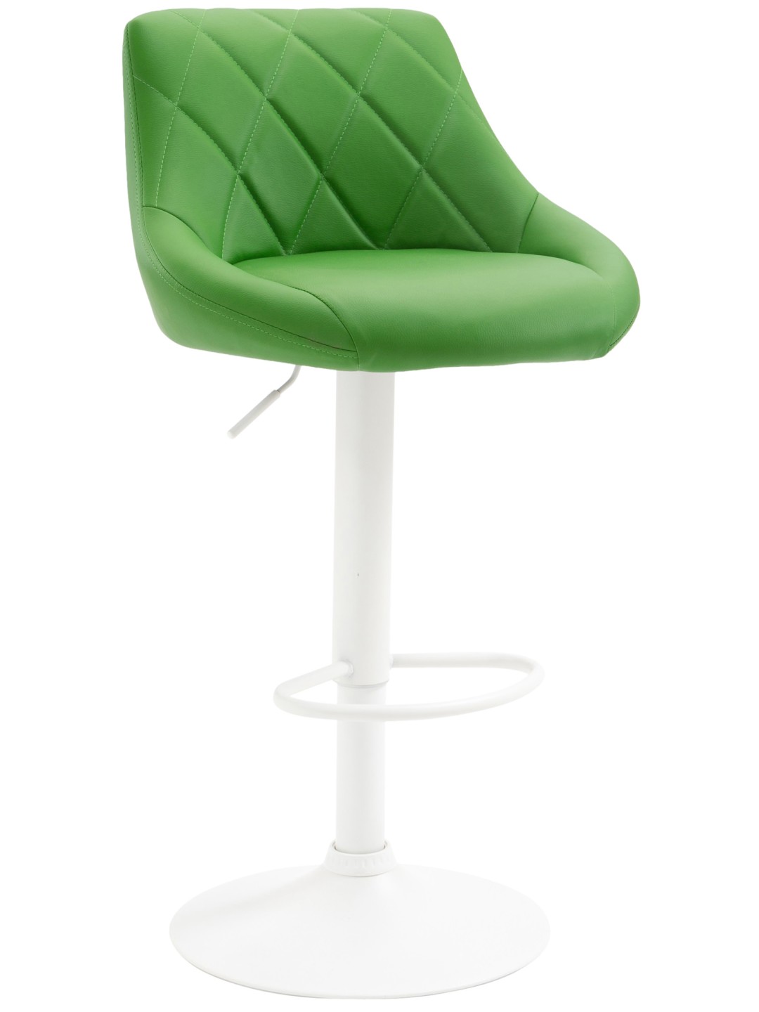 Tabouret de bar Lazio simili cuir, vert