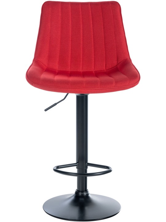 Tabouret de bar Toni tissu, rouge