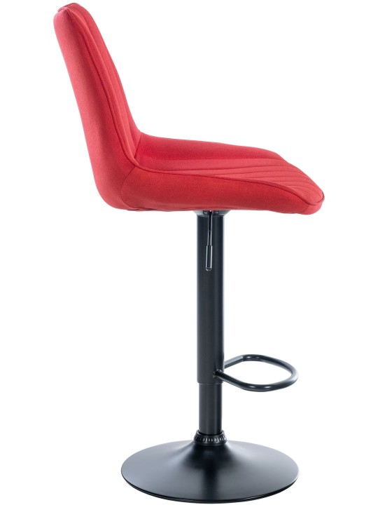 Tabouret de bar Toni tissu, rouge