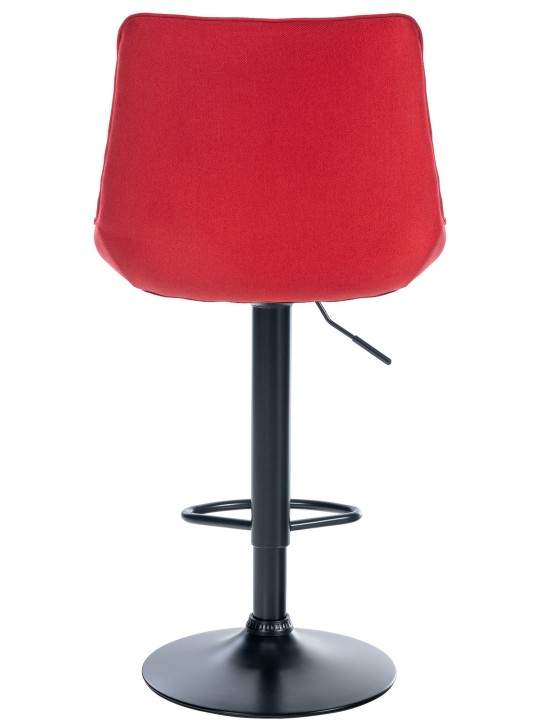 Tabouret de bar Toni tissu, rouge