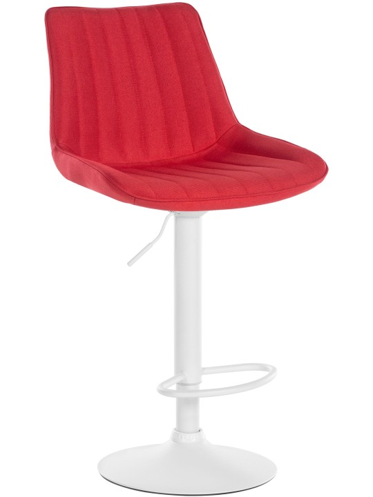Tabouret de bar Toni tissu, rouge