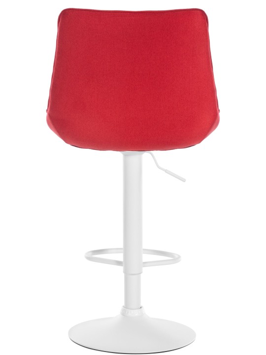 Tabouret de bar Toni tissu, rouge