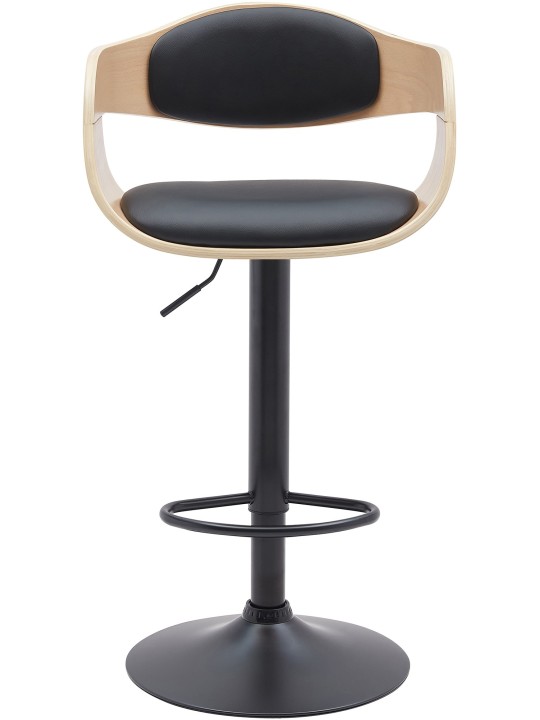 Tabouret de bar Kingston B simili cuir, naturel/noir