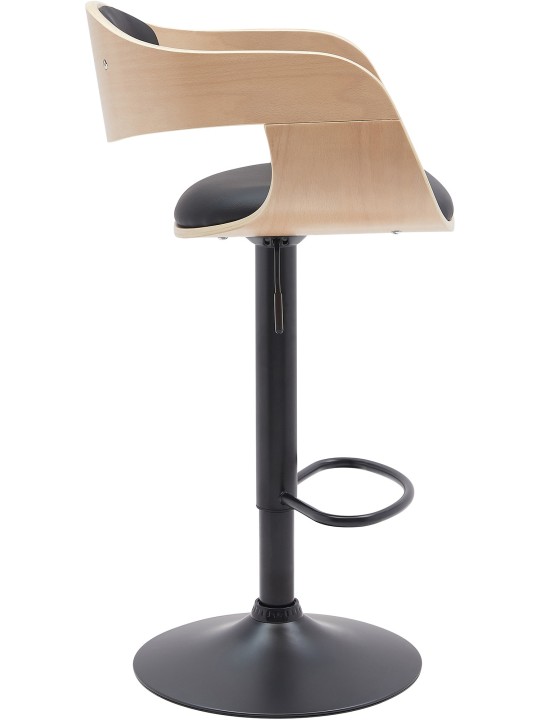 Tabouret de bar Kingston B simili cuir, naturel/noir
