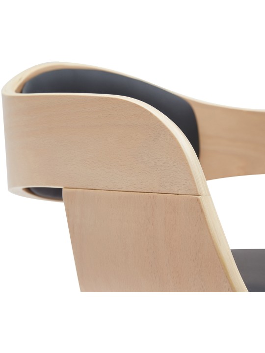 Tabouret de bar Kingston B simili cuir, naturel/noir