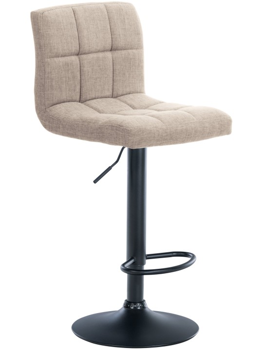 Tabouret de bar Calma tissu, crème